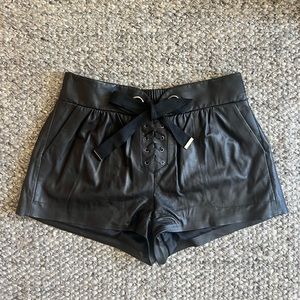 Ramy Brook faux leather Reggie shorts